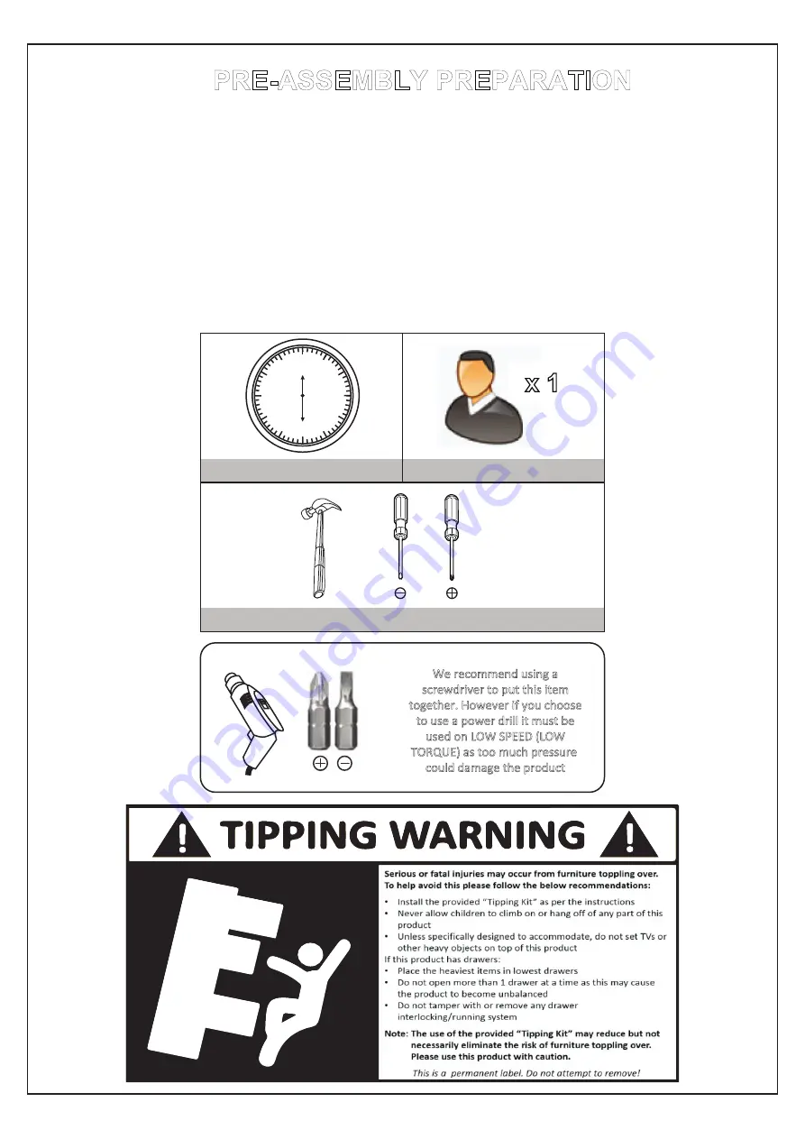 Amart Furniture ANNEKA 54582 Assembly Instruction Manual Download Page 2