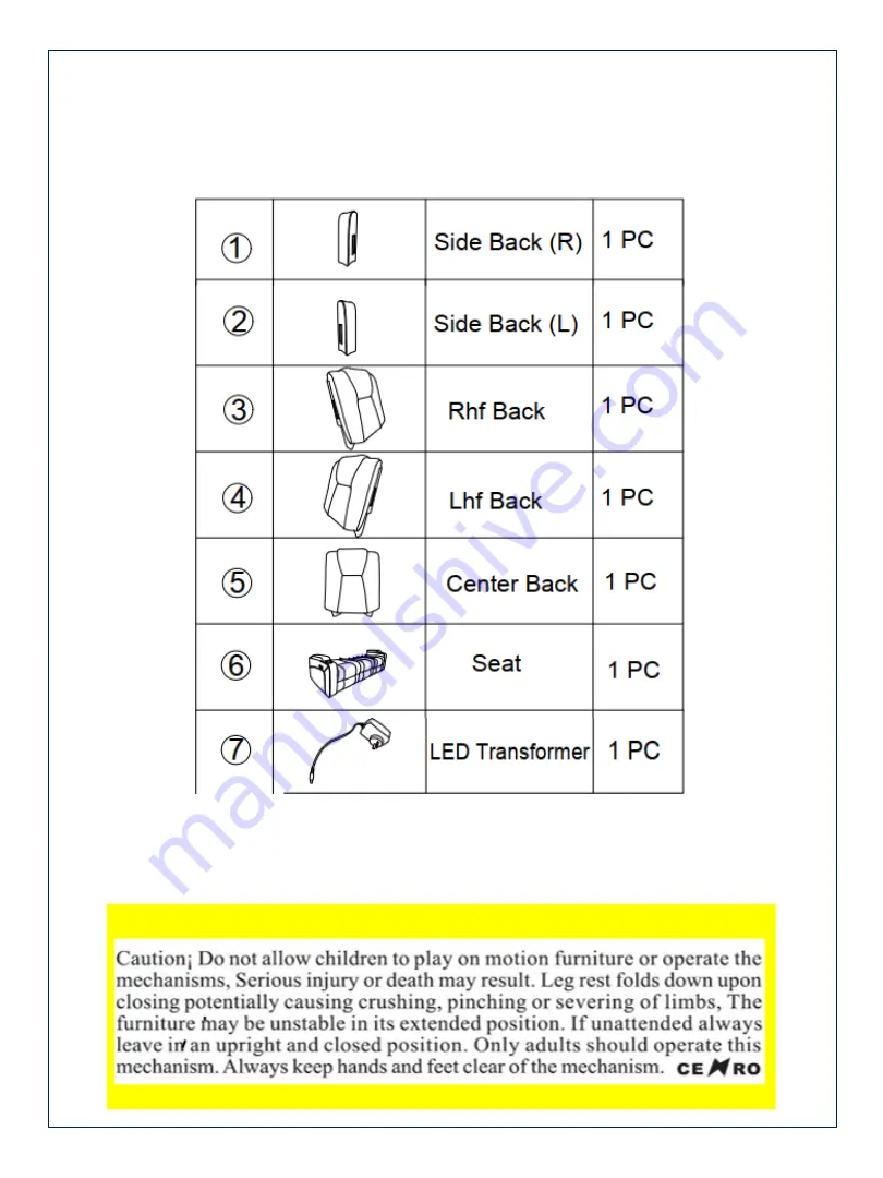 Amart Furniture ASTORIA 74845 Assembly Instruction Manual Download Page 3