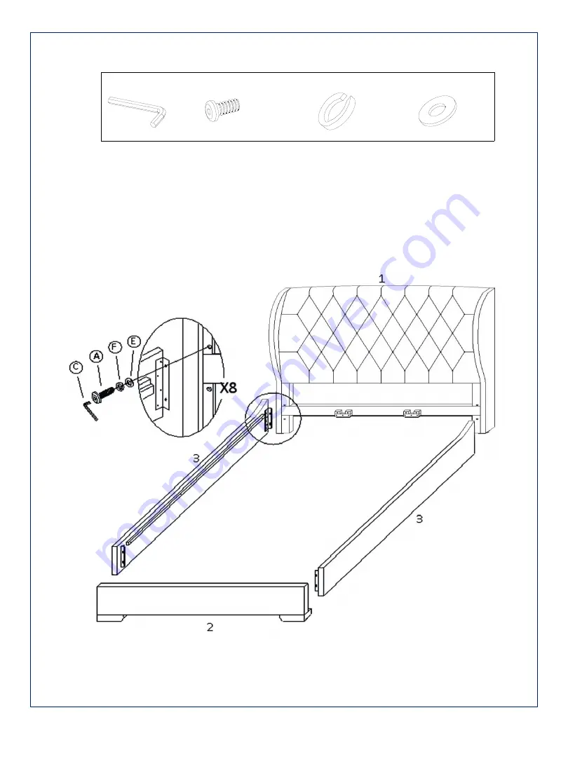 Amart Furniture AVA 67601 Assembly Instruction Manual Download Page 4