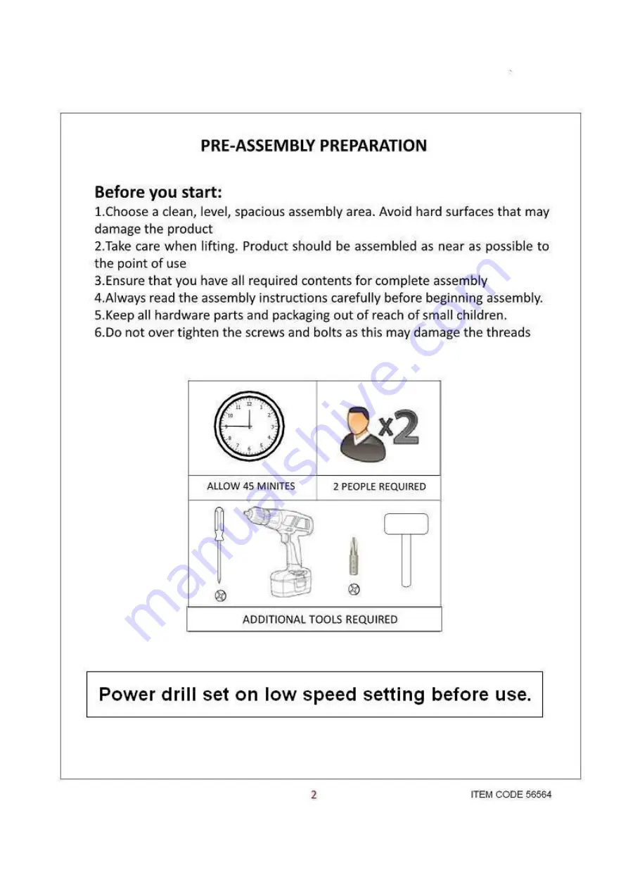 Amart Furniture BOULDER KING BED 53564 Assembly Instructions Manual Download Page 2