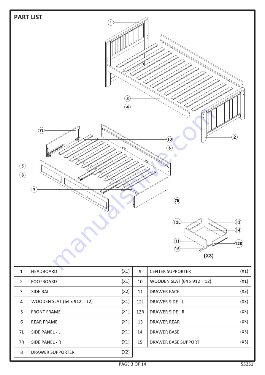 Amart Furniture CAPTAIN JACK 55251 Assembly Instruction Manual Download Page 3