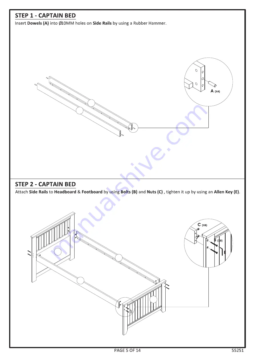 Amart Furniture CAPTAIN JACK 55251 Assembly Instruction Manual Download Page 5