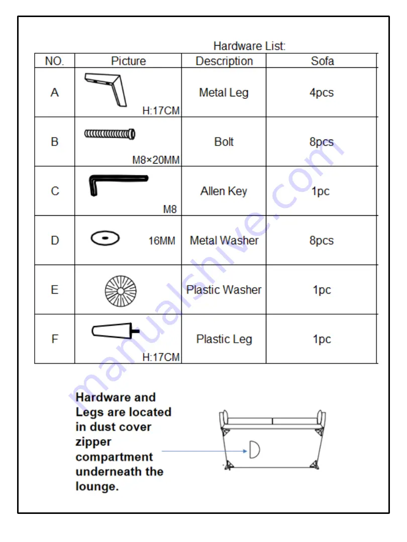 Amart Furniture CHLOE 73197 Assembly Instruction Download Page 2