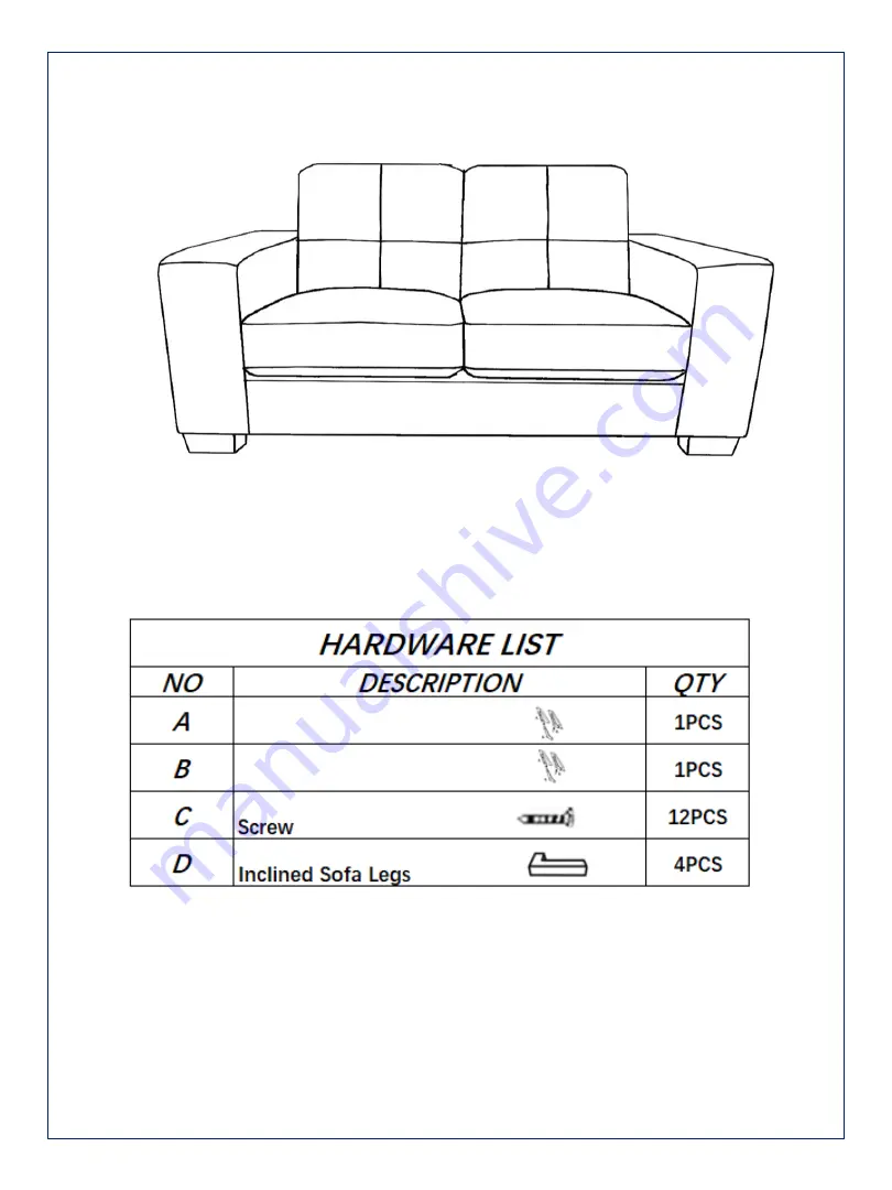 Amart Furniture DIAMOND 50951 Assembly Instruction Download Page 3