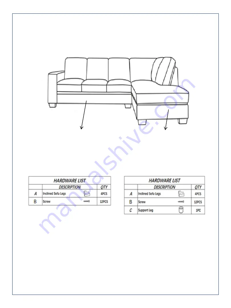 Amart Furniture Diamond 50955 Assembly Instruction Manual Download Page 3