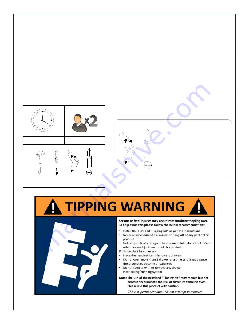 Amart Furniture ESKO 70369 Assembly Instruction Manual Download Page 2