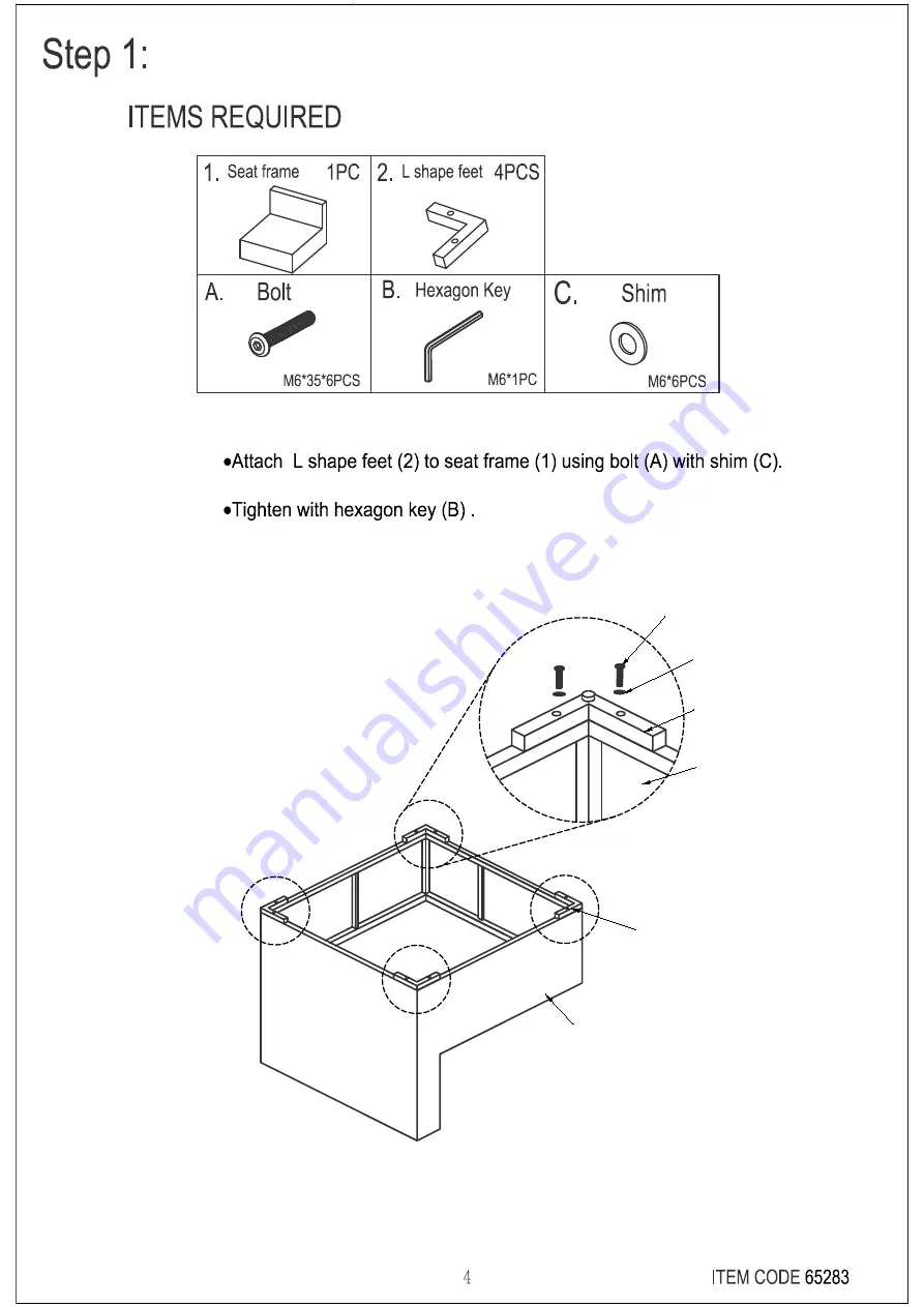 Amart Furniture HAMILTON 65283 Assembly Instruction Manual Download Page 11