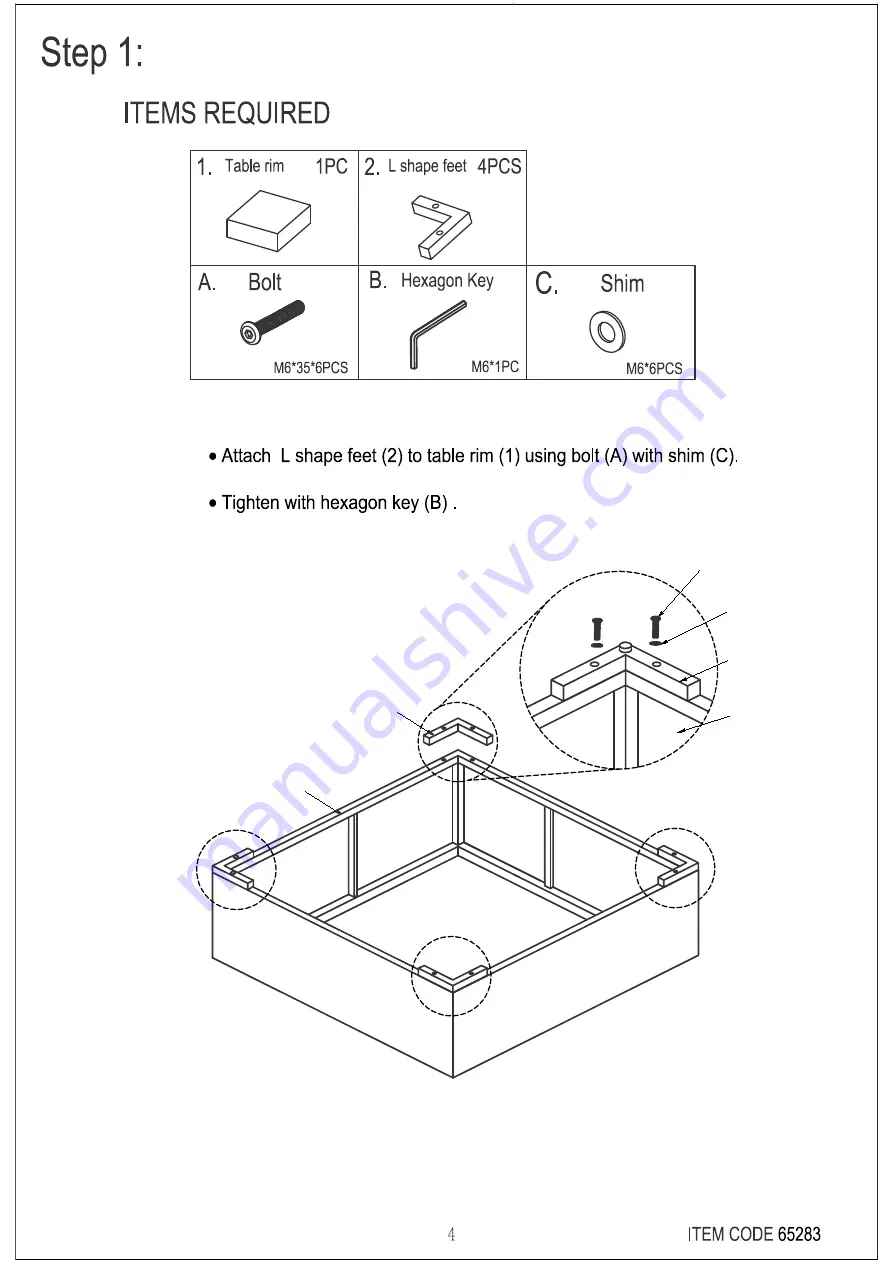 Amart Furniture HAMILTON 65283 Assembly Instruction Manual Download Page 18