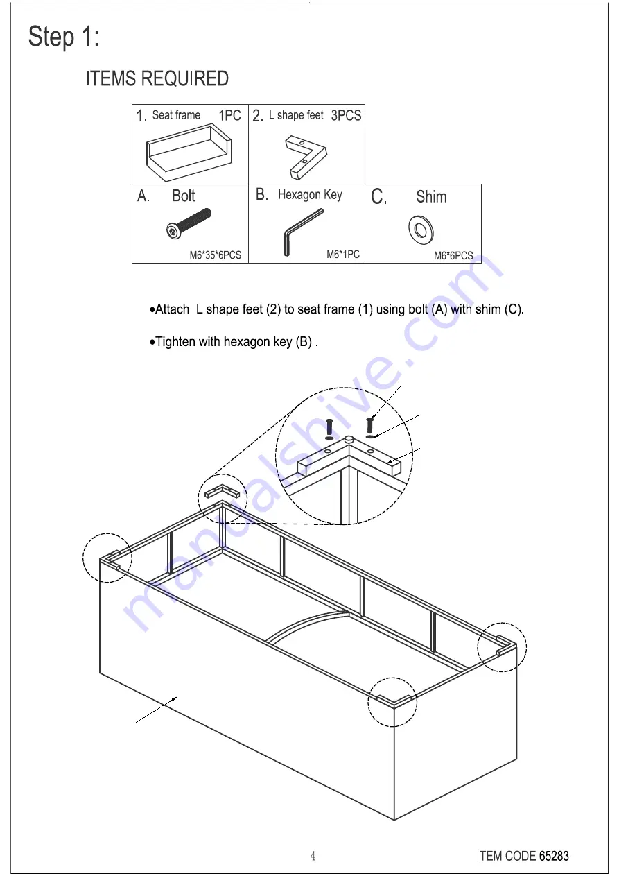 Amart Furniture HAMILTON 65283 Assembly Instruction Manual Download Page 25