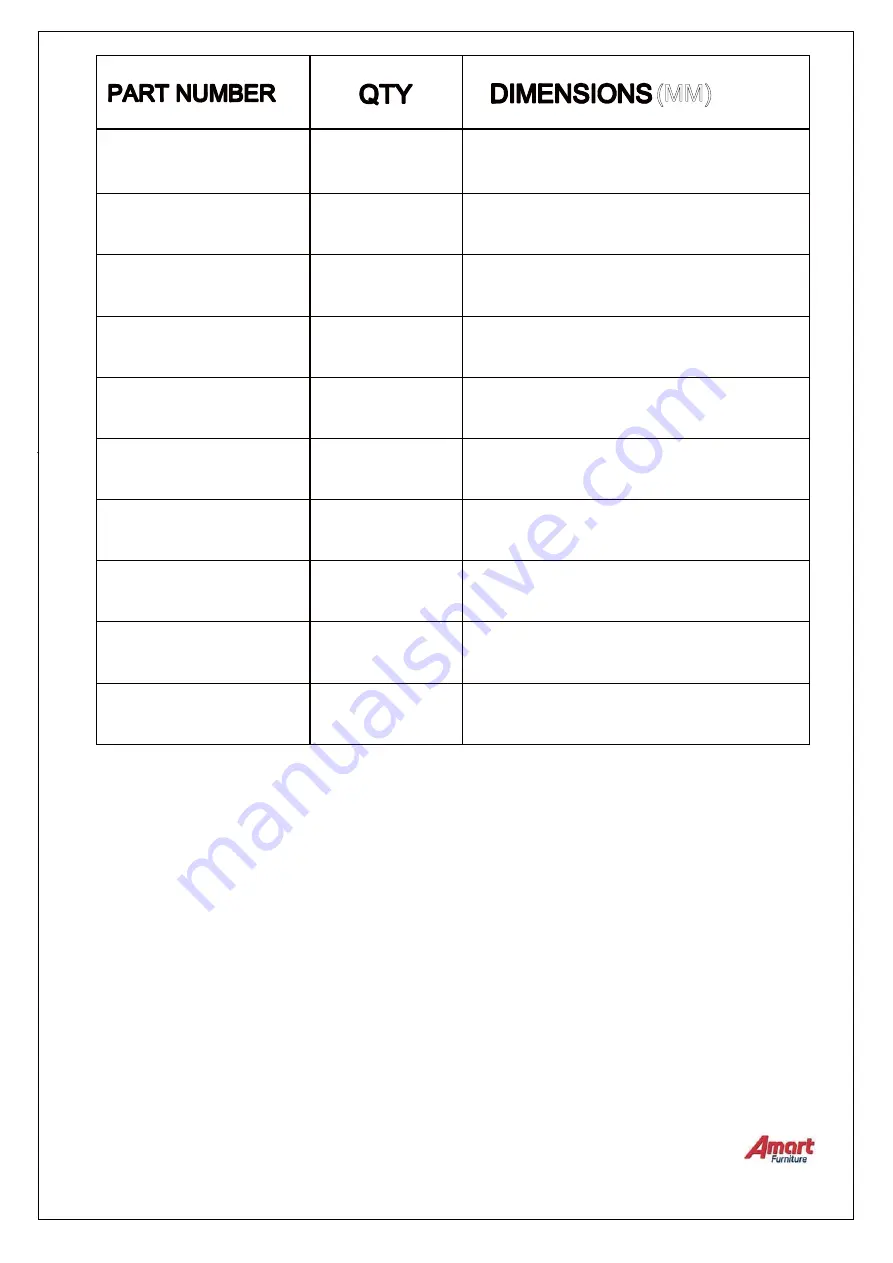 Amart Furniture KALISTA ETU 70235 Assembly Instruction Manual Download Page 6