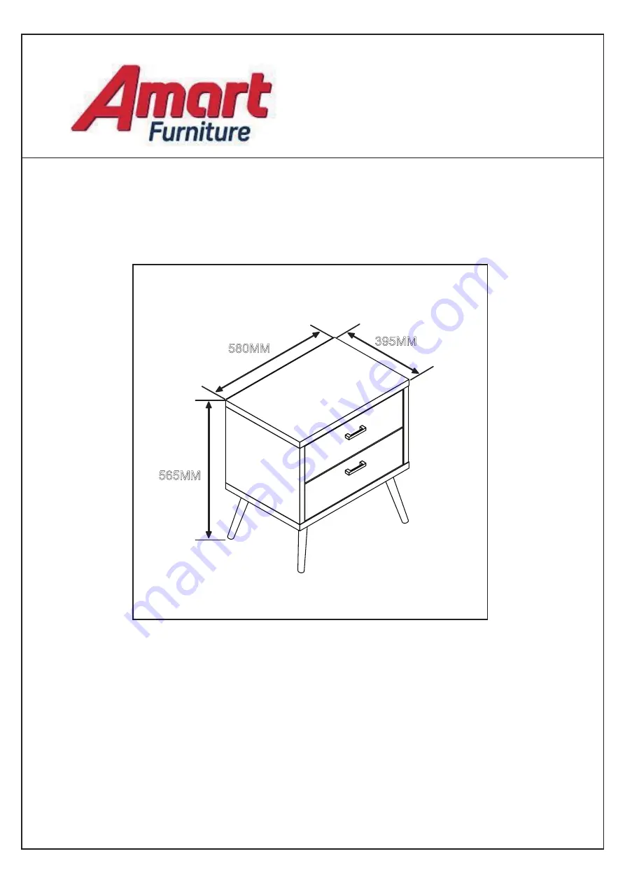 Amart Furniture KORI 58235 Assembly Instruction Manual Download Page 1