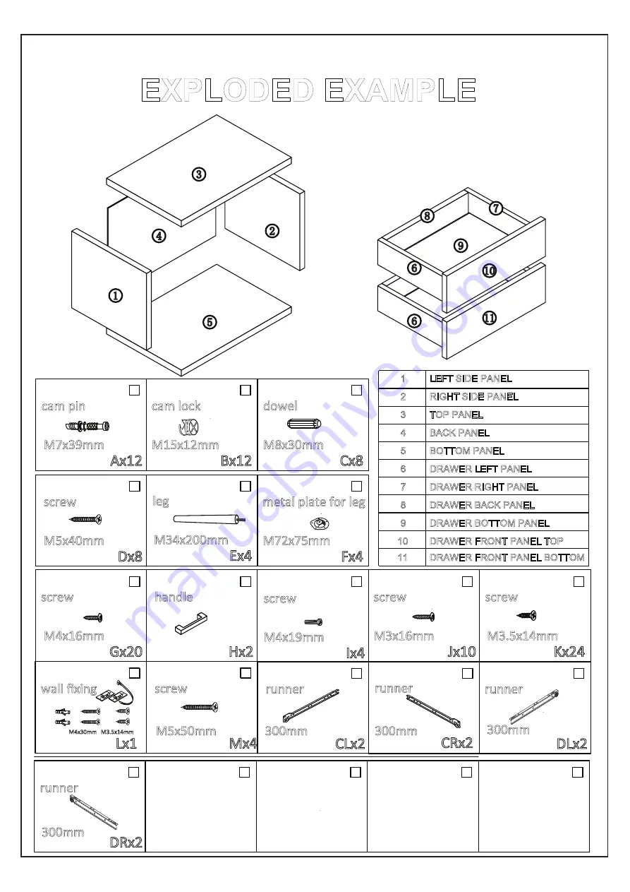 Amart Furniture KORI 58235 Assembly Instruction Manual Download Page 3