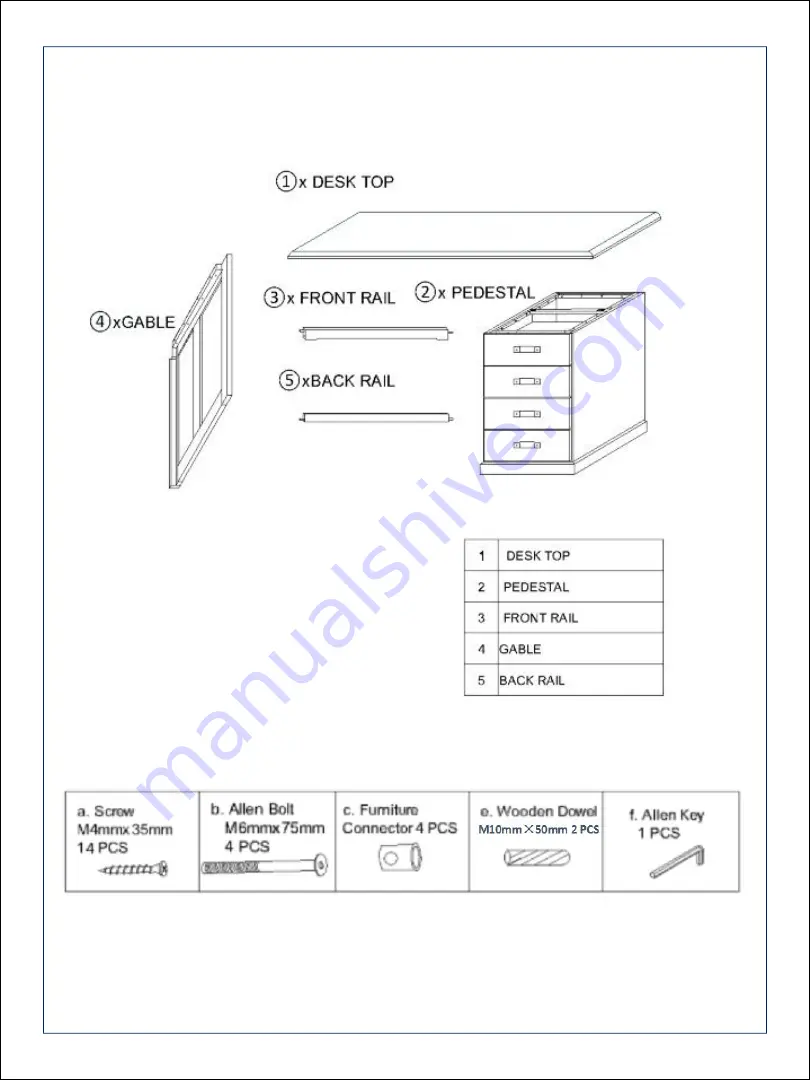 Amart Furniture SETTLER 63444 Assembly Instruction Manual Download Page 3