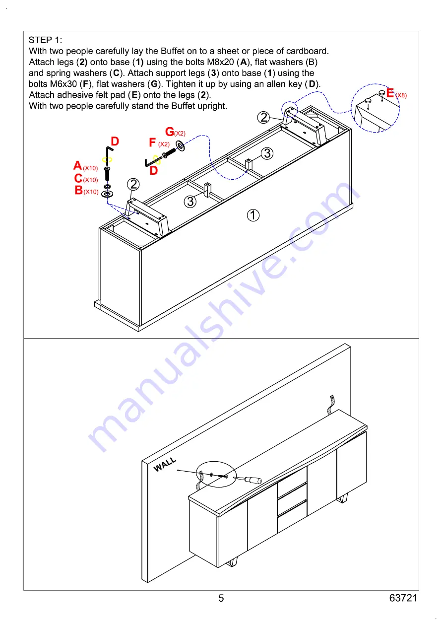 Amart Furniture SIGNATURE 63721 Assembly Instruction Manual Download Page 5