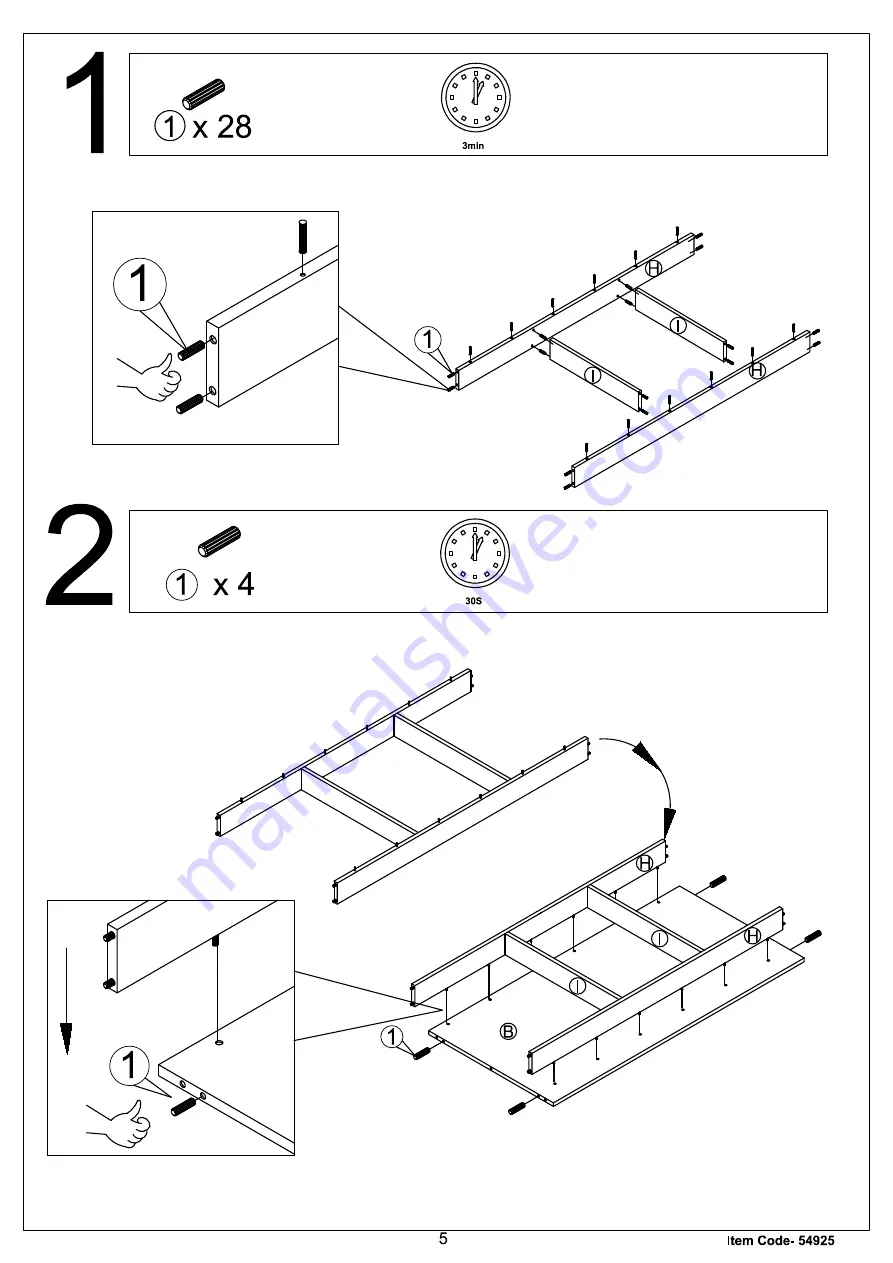 Amart Furniture Spacemaster Babylon 54925 Assembly Instruction Manual Download Page 6