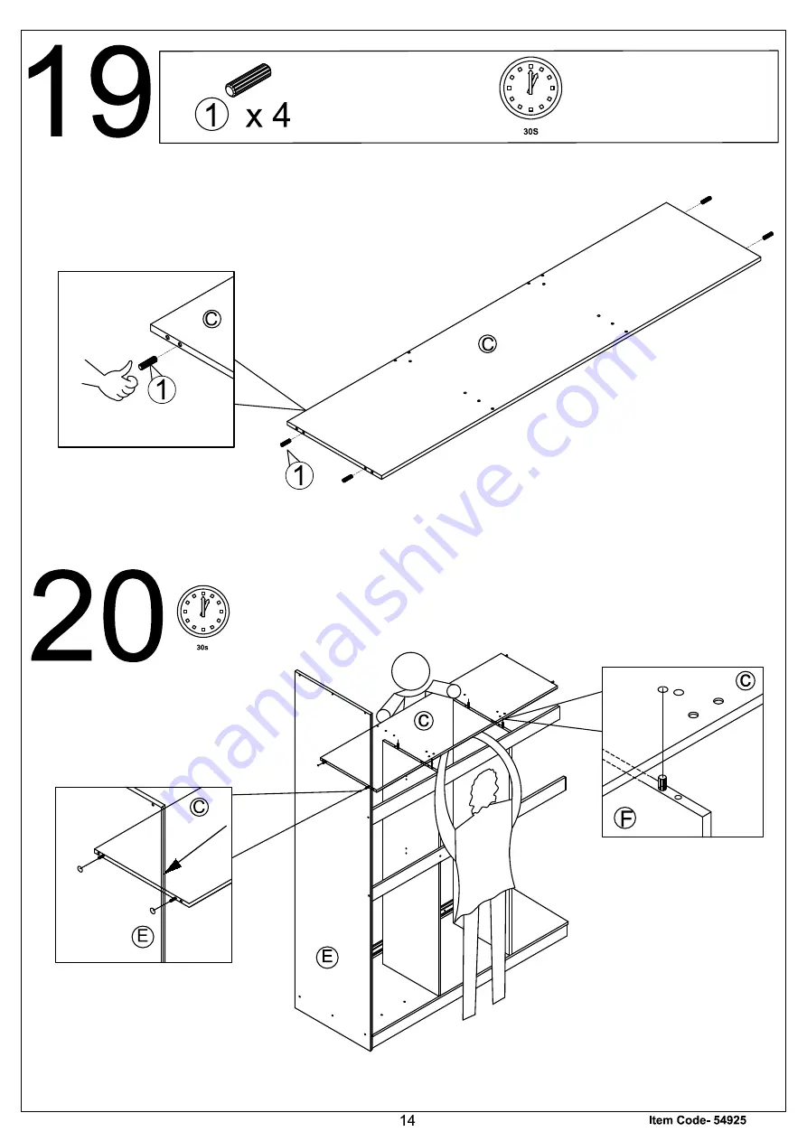 Amart Furniture Spacemaster Babylon 54925 Assembly Instruction Manual Download Page 15