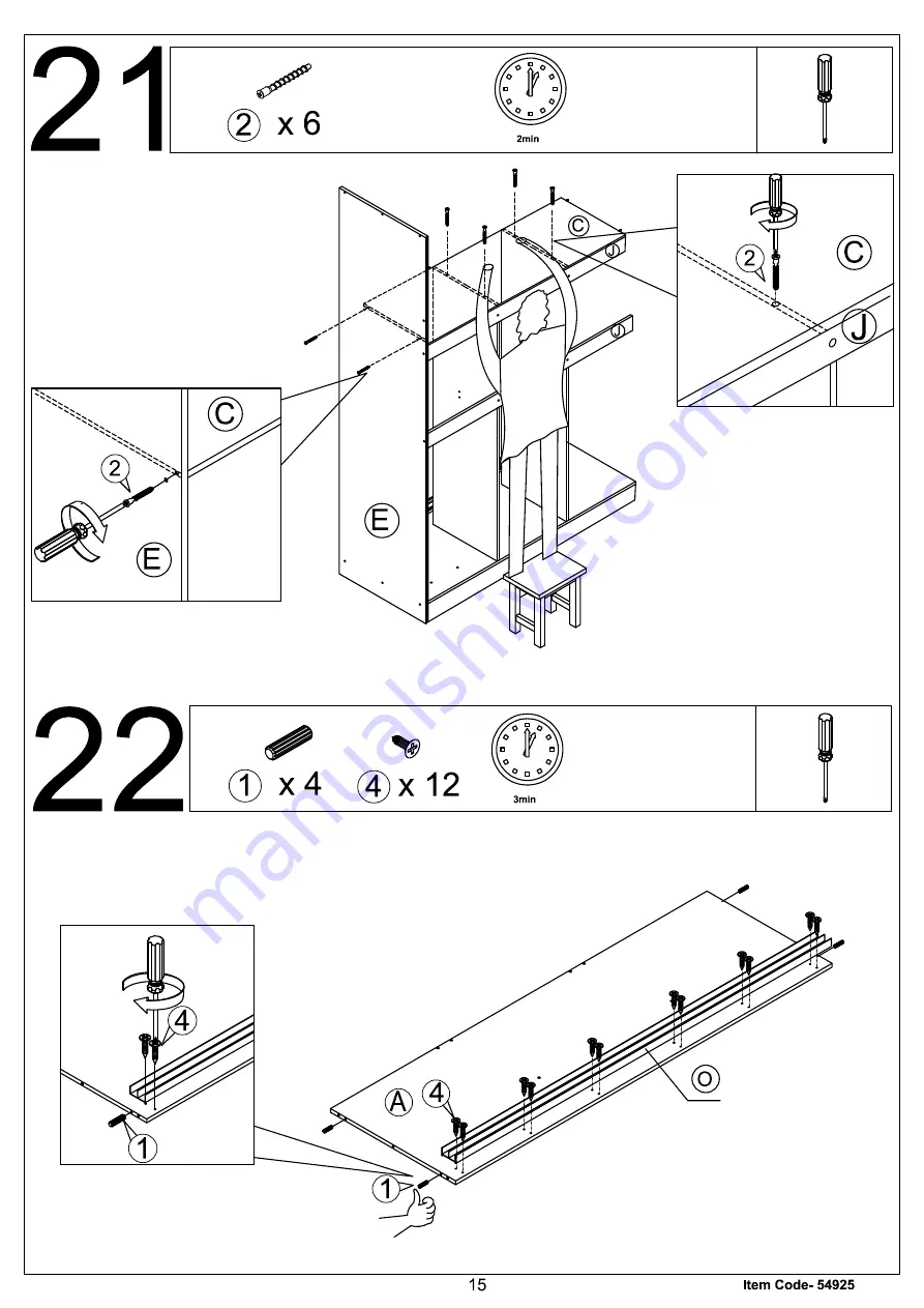 Amart Furniture Spacemaster Babylon 54925 Assembly Instruction Manual Download Page 16