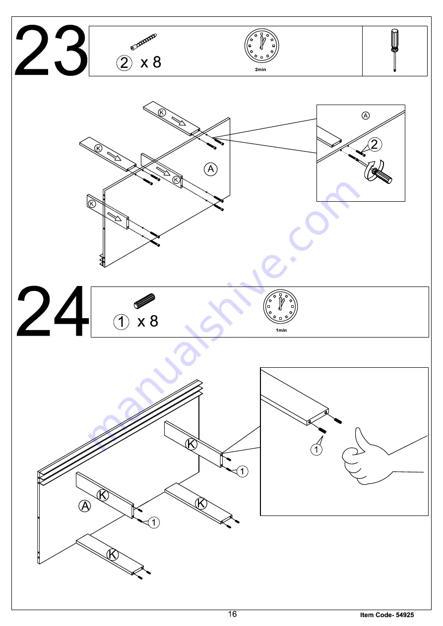 Amart Furniture Spacemaster Babylon 54925 Assembly Instruction Manual Download Page 17