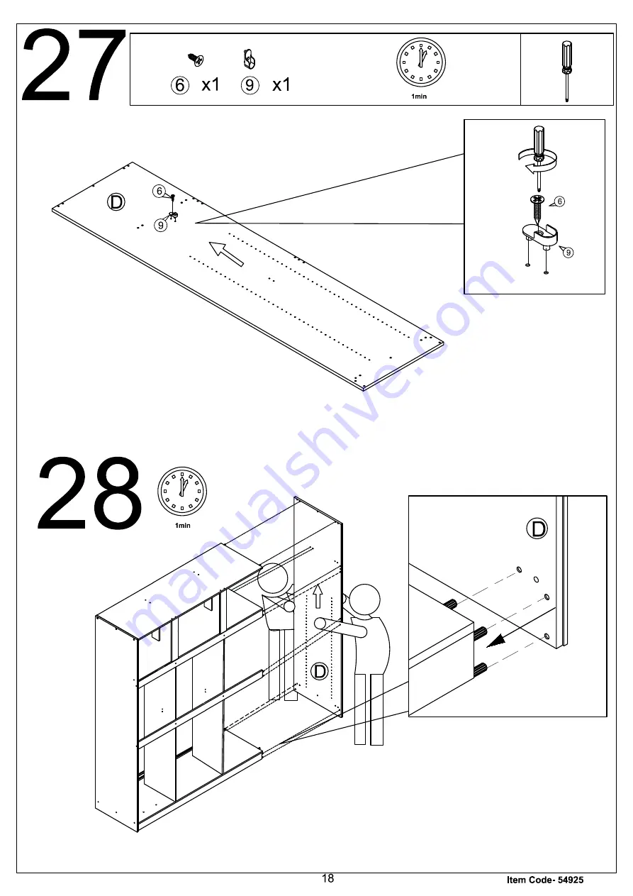 Amart Furniture Spacemaster Babylon 54925 Assembly Instruction Manual Download Page 19