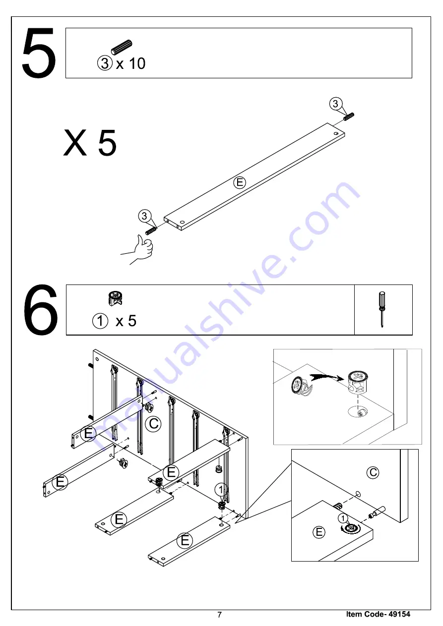 Amart Furniture Spacesaver 49154 Assembly Instructions Manual Download Page 8