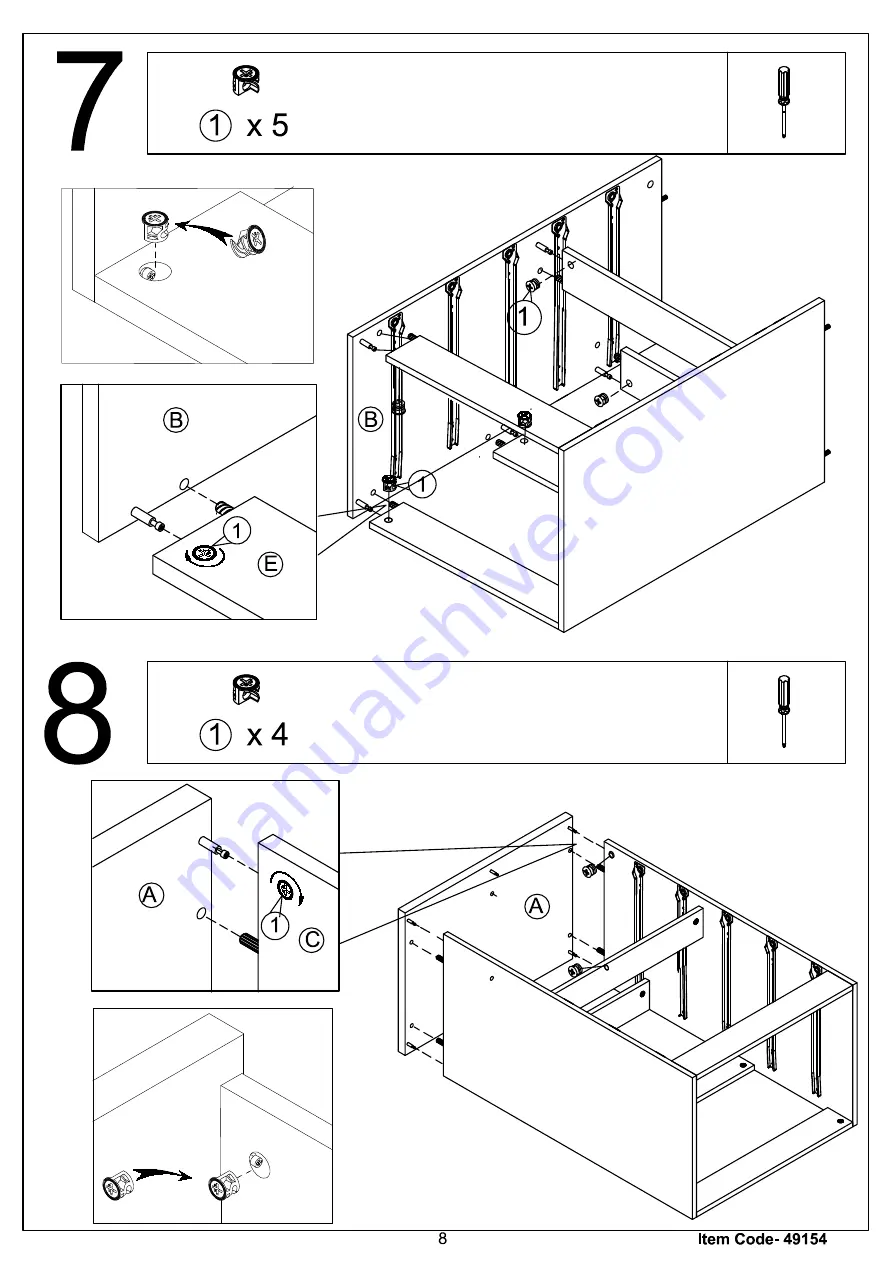 Amart Furniture Spacesaver 49154 Assembly Instructions Manual Download Page 9