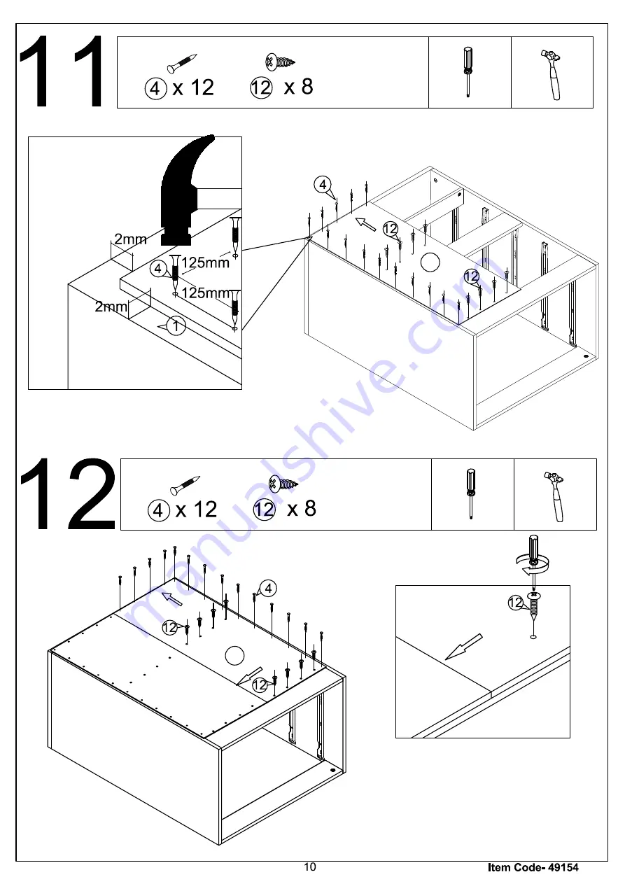 Amart Furniture Spacesaver 49154 Assembly Instructions Manual Download Page 11