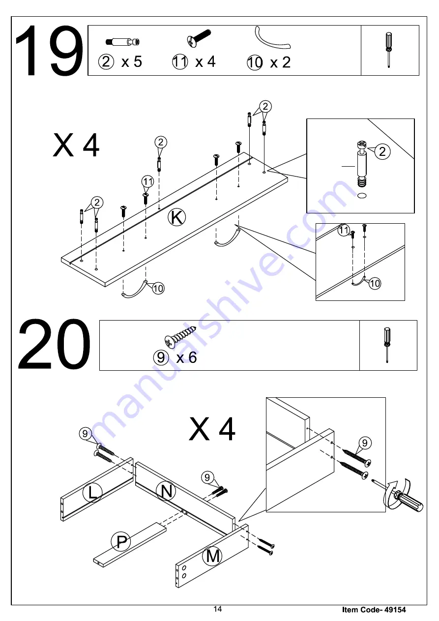 Amart Furniture Spacesaver 49154 Assembly Instructions Manual Download Page 15