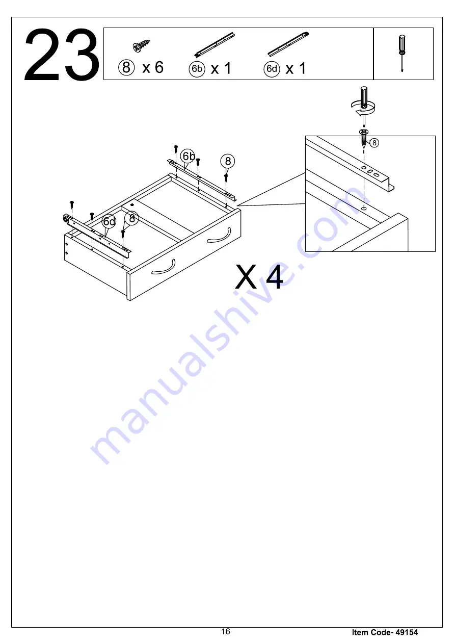 Amart Furniture Spacesaver 49154 Assembly Instructions Manual Download Page 17