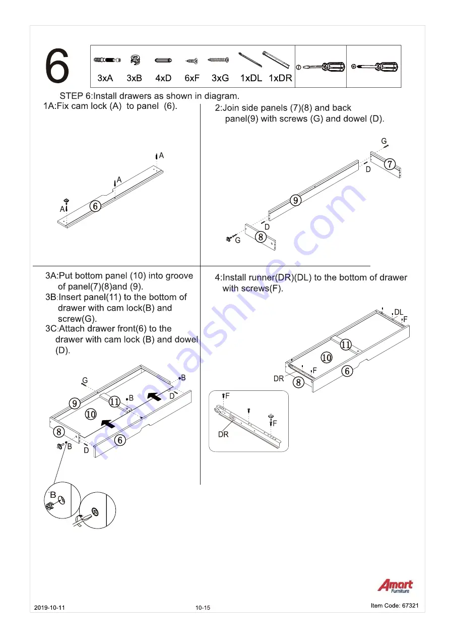 Amart Furniture TARVI 67321 Assembly Instruction Manual Download Page 10