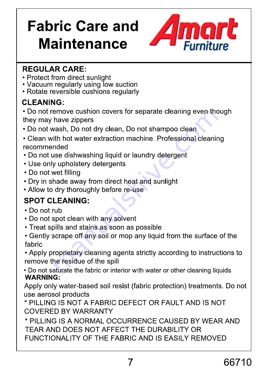 Amart Furniture VALERIE 66710 Assembly Instruction Manual Download Page 7