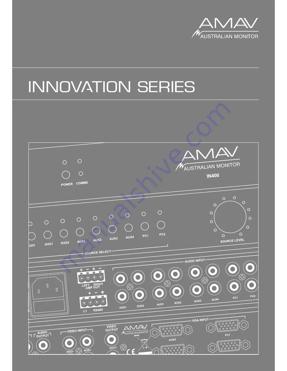 AMAV IN400 Installation And Operation Manual Download Page 1