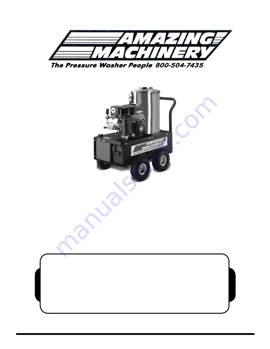 Amazing Machinery NHP Series Operator'S Manual Download Page 1