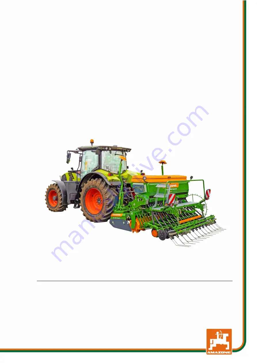 Amazone Cataya 3000 Special Operating Manual Download Page 1