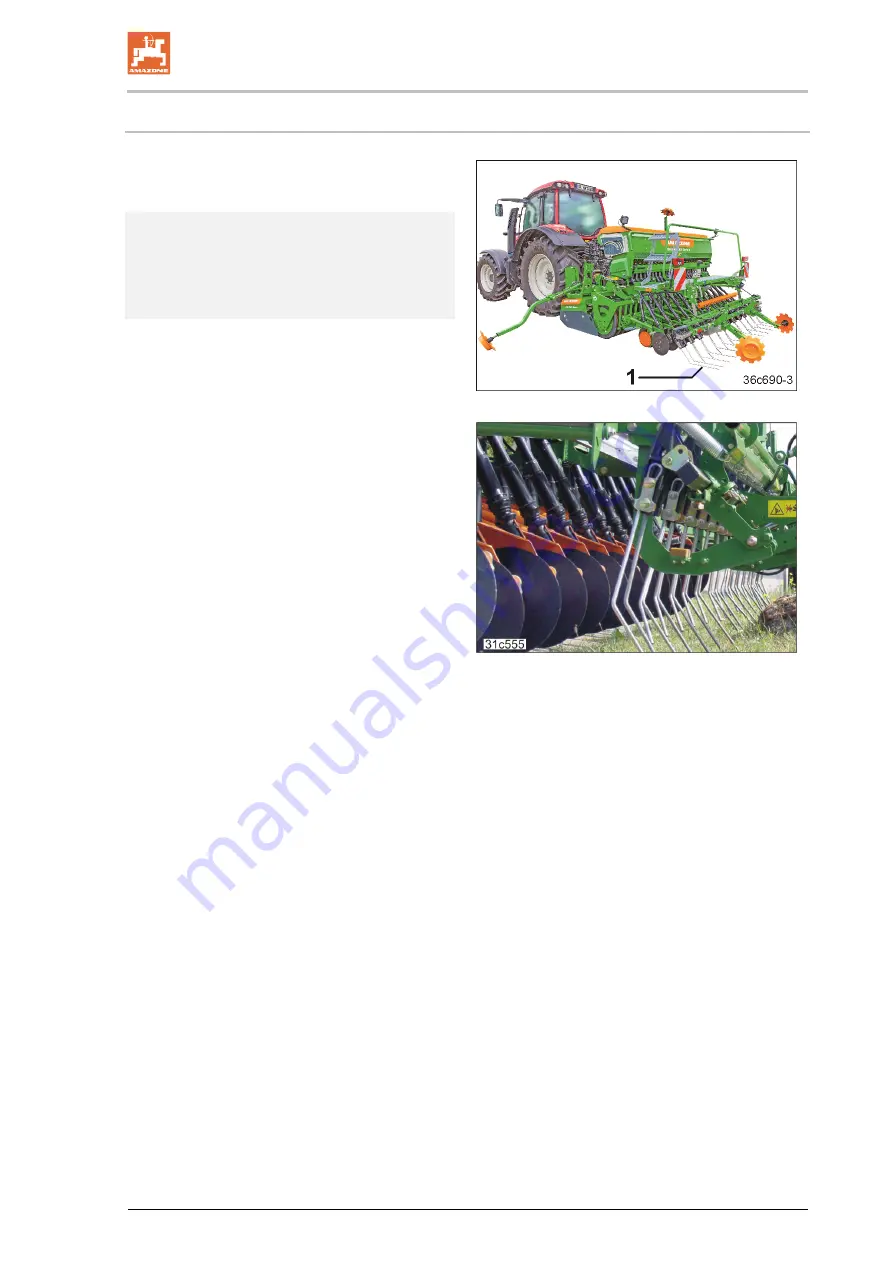 Amazone Cataya 3000 Special Operating Manual Download Page 91