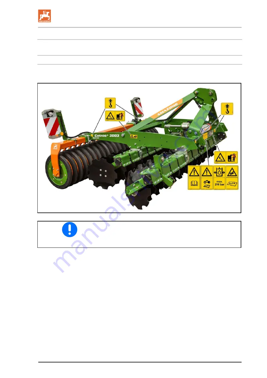 Amazone Catros 2503 Special Operating Manual Download Page 15