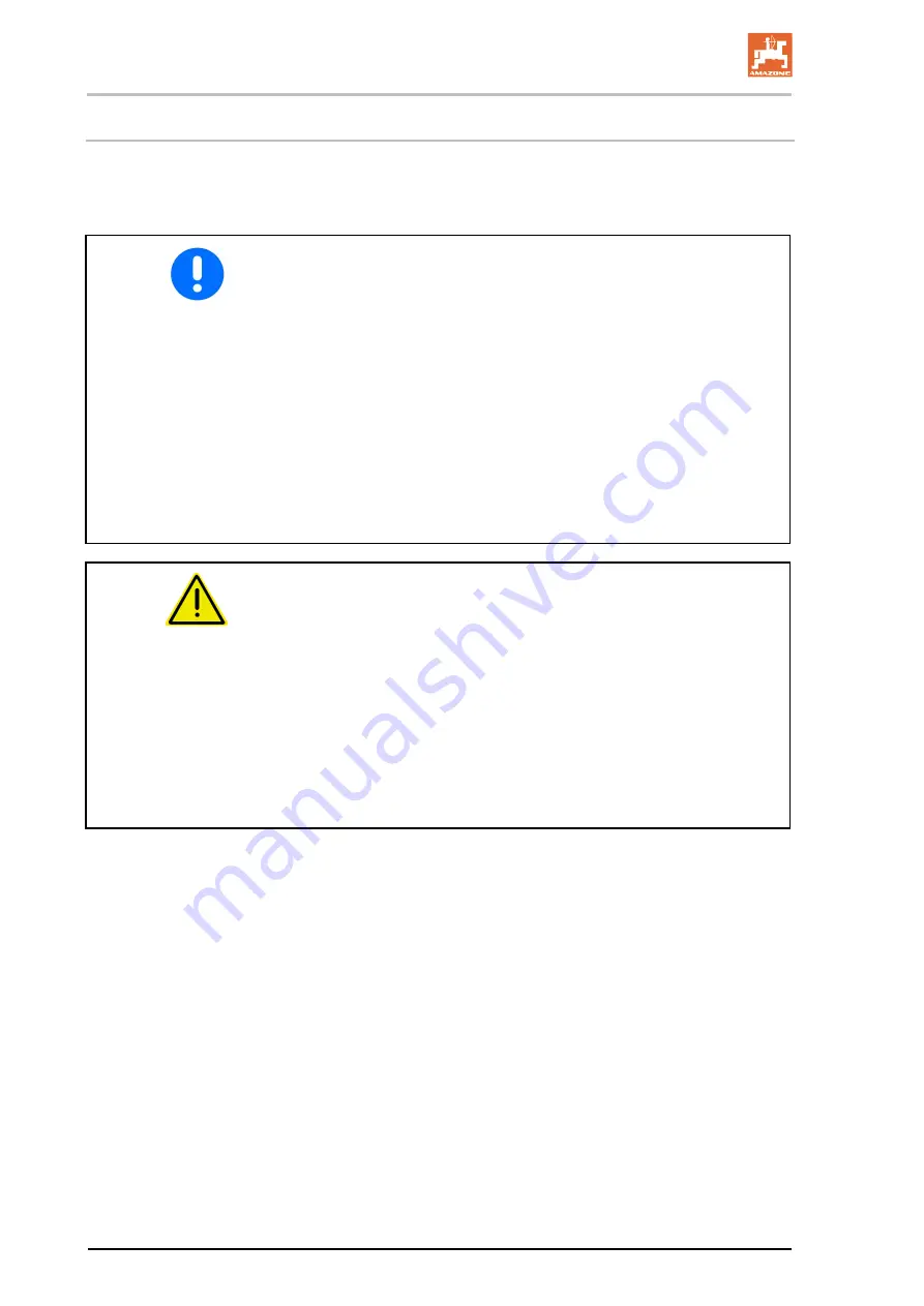 Amazone Catros 2503 Special Operating Manual Download Page 44