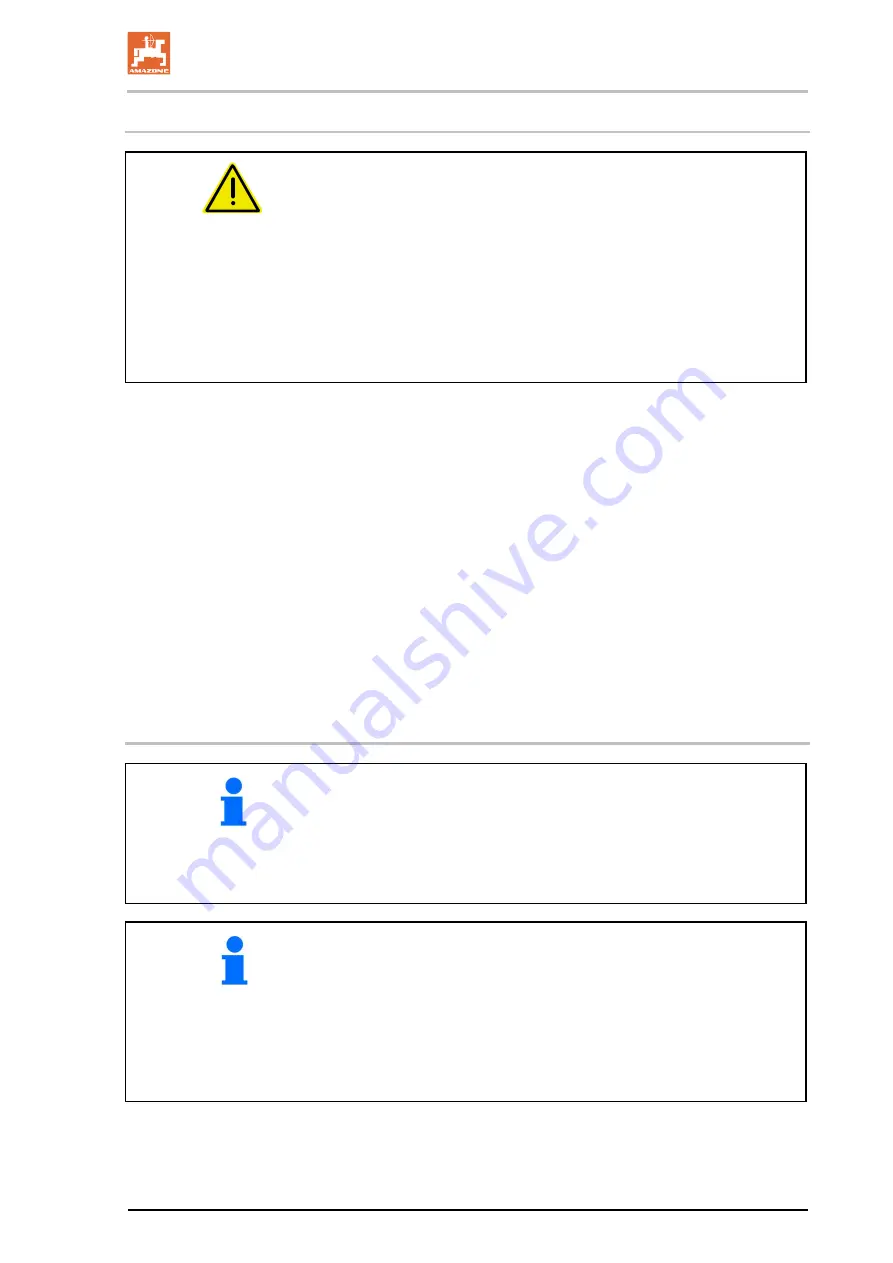 Amazone Catros 2503 Special Operating Manual Download Page 45