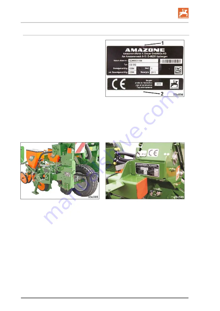 Amazone ED 302 Operating Manual Download Page 46