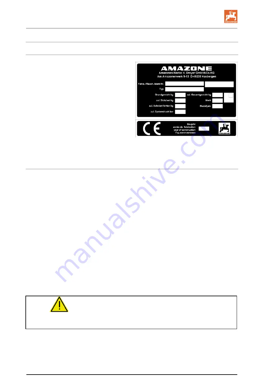 Amazone Hektor Operating Manual Download Page 8