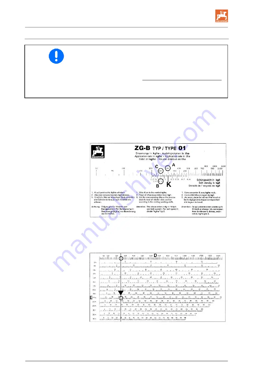 Amazone ZG-B 8200 Truck Operating Manual Download Page 58