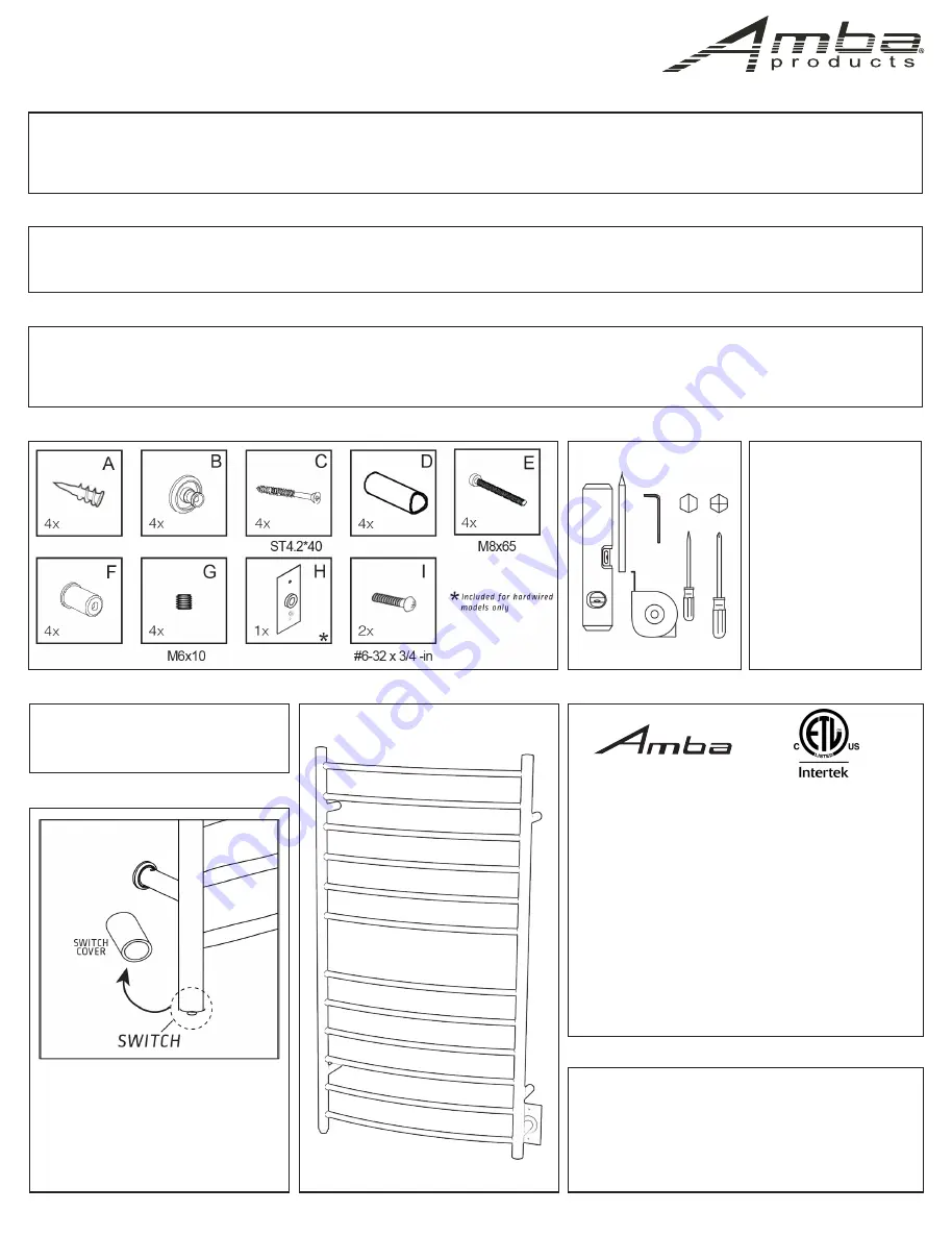 Amba RWHL-CP Скачать руководство пользователя страница 1