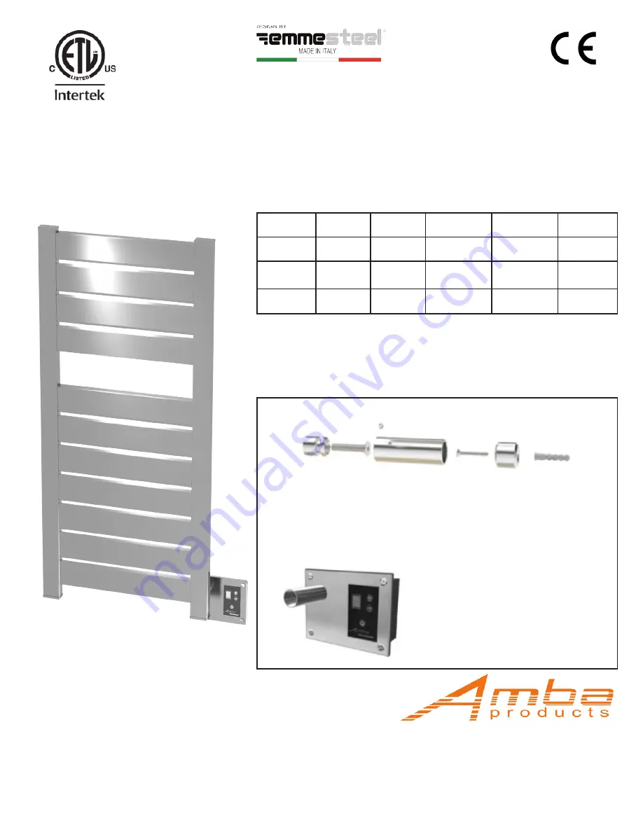 Amba VEGA V2322 Instructions For Use & Installation Download Page 1