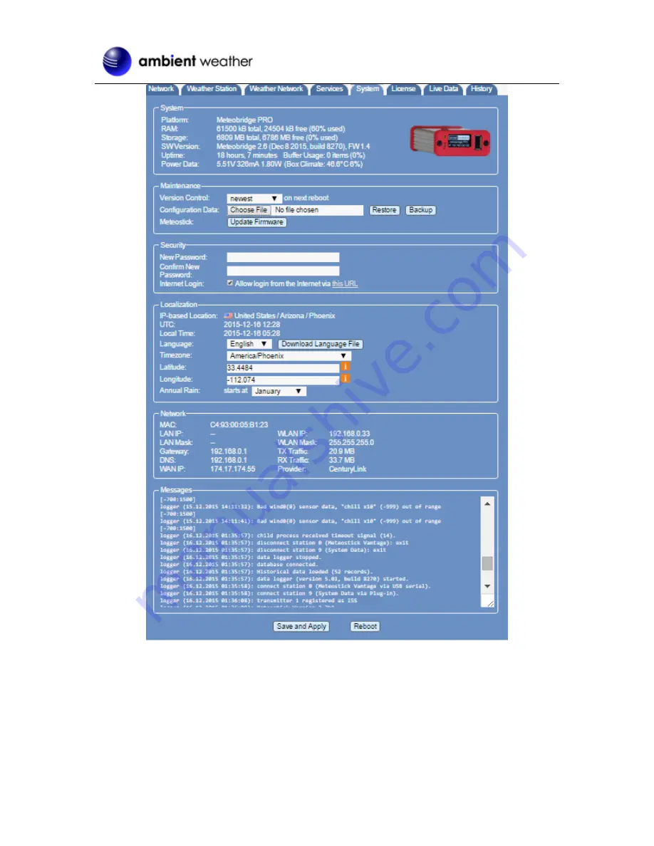 Ambient Weather WeatherBridgePro Quick Start Manual Download Page 8