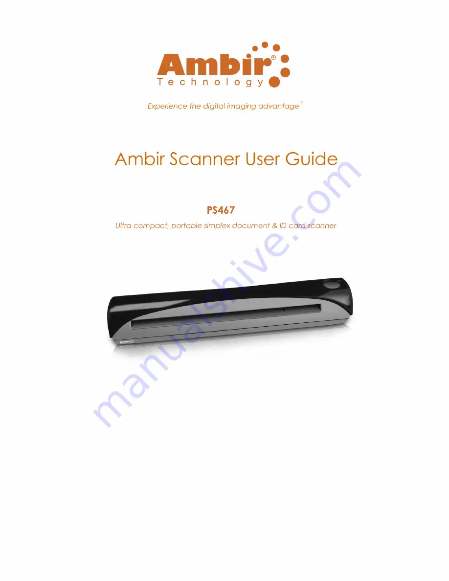 Ambir DS487 User Manual Download Page 1