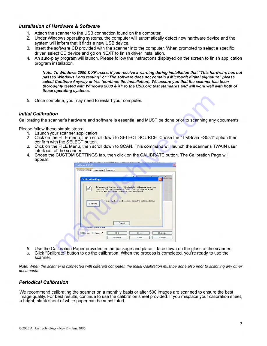 Ambir Visigo A5 Скачать руководство пользователя страница 2