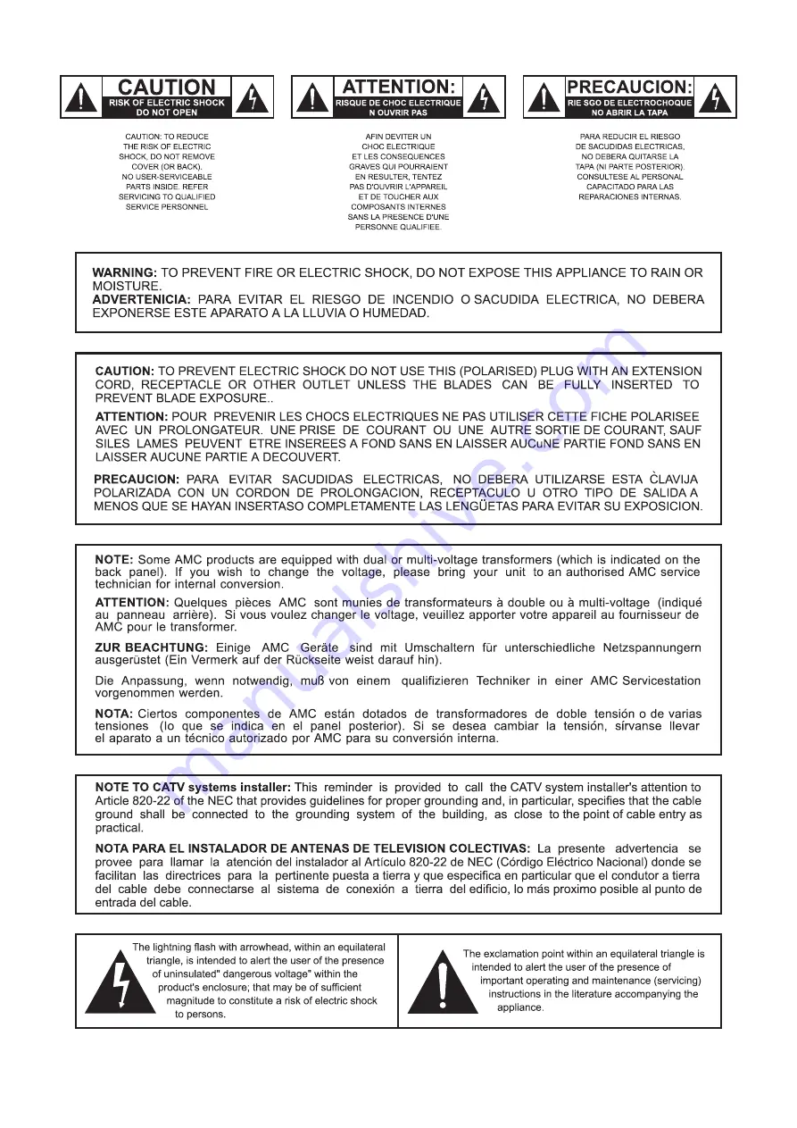 AMC 2N100MKII Series Instructions For Installation And Operation Manual Download Page 2