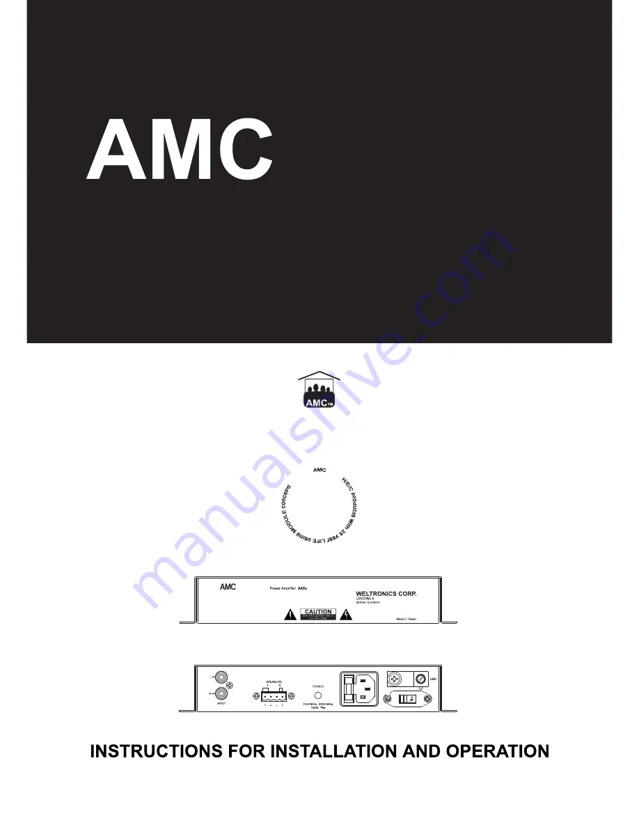 AMC A65U Скачать руководство пользователя страница 1