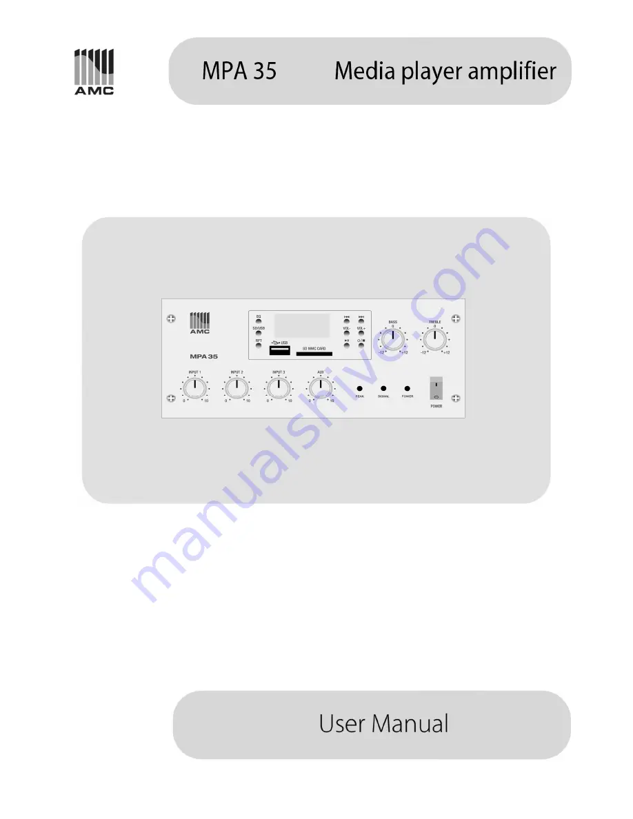 AMC MPA35 User Manual Download Page 1