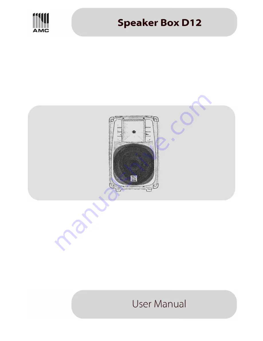 AMC Speaker Box D12 User Manual Download Page 1