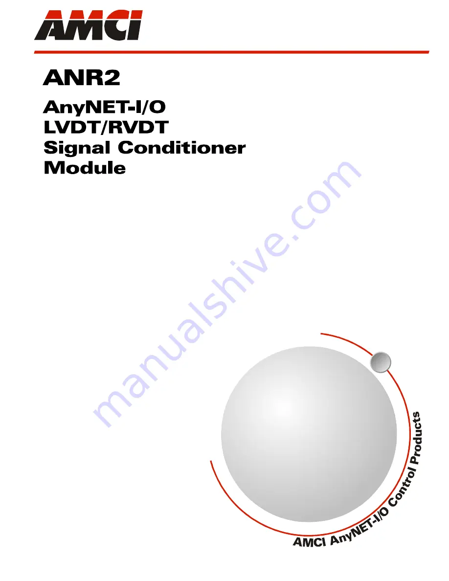 AMCI ANR2 Скачать руководство пользователя страница 1